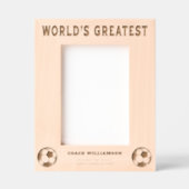 世界一のサッカーコーチ レーザー彫刻フレーム (正面)