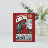 世界一のサーカスのヴィンテージのポスター ポストカード (スタンド正面)