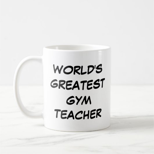 "世界一のジム先生"マグカップ コーヒーマグカップ (左)