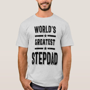 世界一のステップパパの継父おもしろいプレゼント Tシャツ