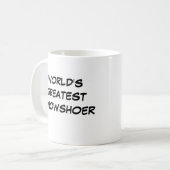 「世界一のスノーショアー」マグカップ コーヒーマグカップ (正面左)