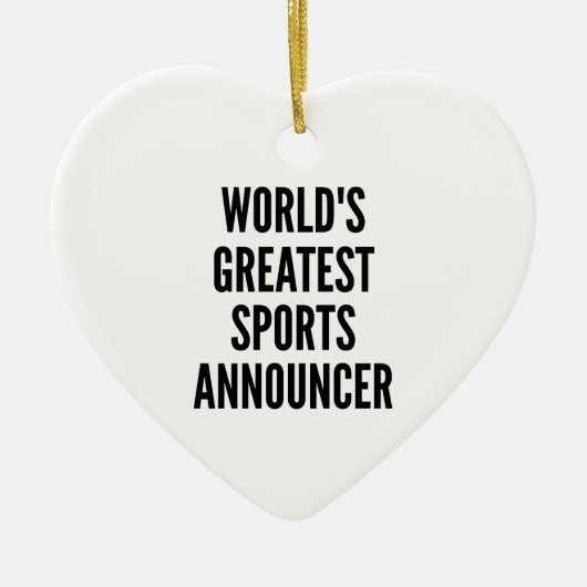 世界一のスポーツアナウンサー セラミックオーナメント (正面)