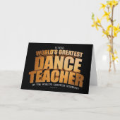 世界一のダンス先生カード カード (黄色い花)