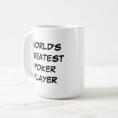 「世界一のトランプのポーカー棋士」Mug コーヒーマグカップ (正面左)