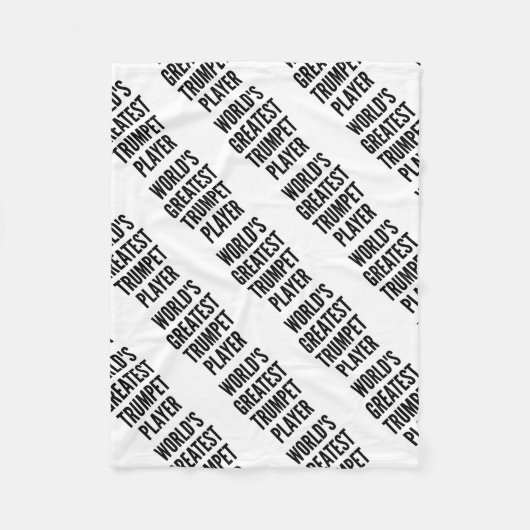 世界一のトランペット奏者 フリースブランケット (正面)