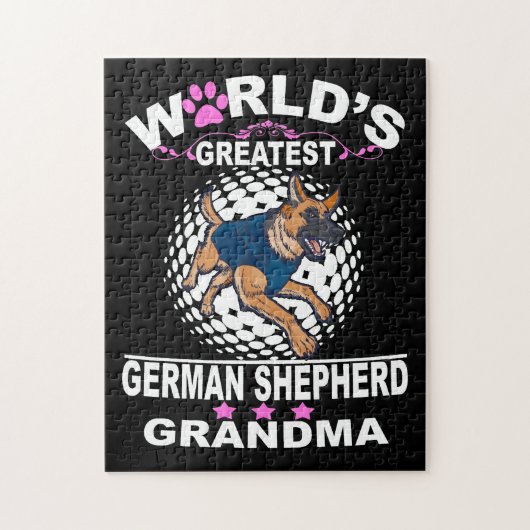 世界一のドイツの羊飼いおばあちゃん ジグソーパズル (縦)