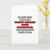 世界一のナース者のジョーク カード (黄色い花)