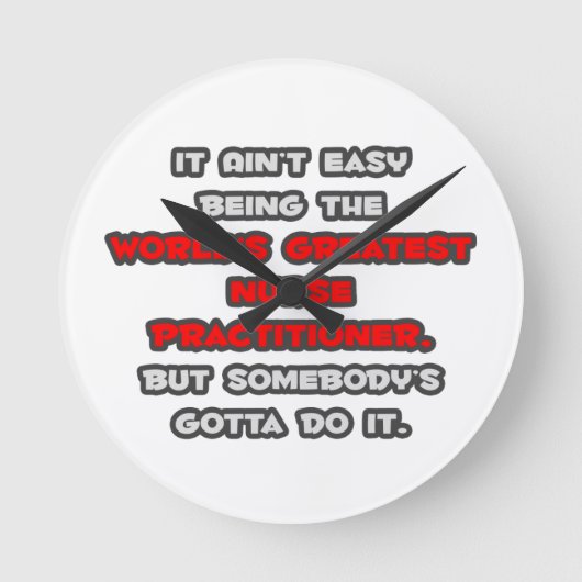 世界一のナース者のジョーク ラウンド壁時計 (正面)