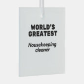 世界一のハウスキーピングクリーナー ガラスオーナメント (正面右)