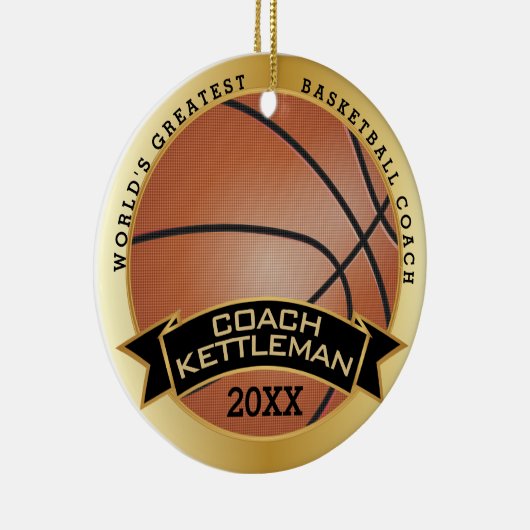 世界一のバスケットボールコーチ/選手 セラミックオーナメント (右)