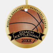 世界一のバスケットボールコーチ/選手 セラミックオーナメント (正面)