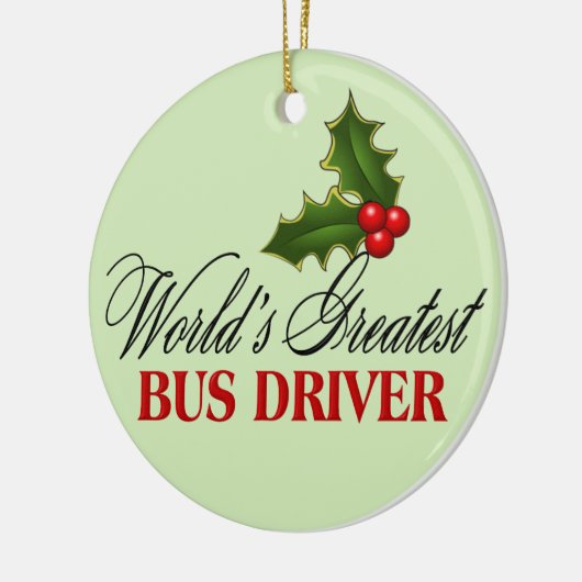世界一のバス運転手 セラミックオーナメント (左)