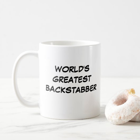 「世界一のバックスタバー」マグカップ コーヒーマグカップ (ドーナツ)