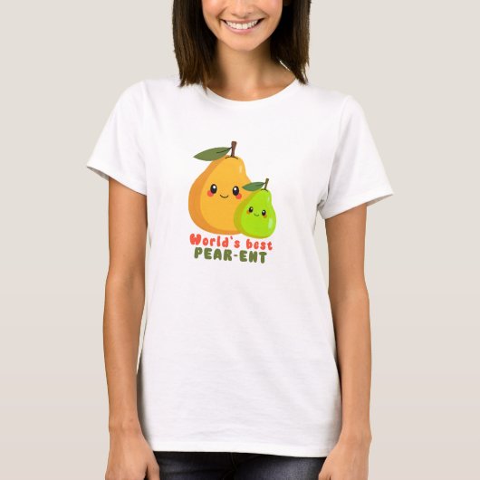 世界一のパパに + 最優秀パパ Tシャツ (正面)