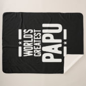 世界一のパパのお父さんプレゼント シェルパブランケット (正面(横))