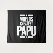 世界一のパパのお父さんプレゼント タペストリー (正面(横))