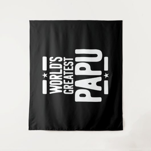 世界一のパパのお父さんプレゼント タペストリー (正面)