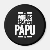 世界一のパパのお父さんプレゼント マグネット (正面)