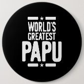 世界一のパパのお父さんプレゼント 缶バッジ (正面)