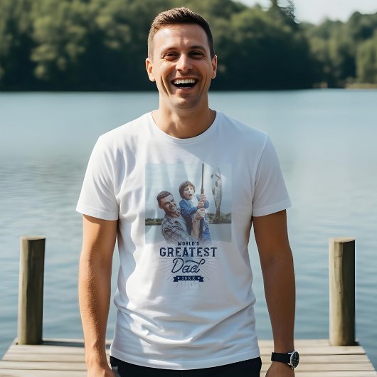 世界一のパパカスタム写真父の日 トライブレンドＴシャツ