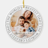 世界一のパパモダン写クラシック真 セラミックオーナメント (裏面)