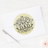 世界一のパパヴィンテージ隆盛 ラウンドシール (封筒)