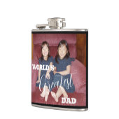 世界一のパパ写真フラスコ フラスク (左)