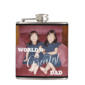 世界一のパパ写真フラスコ フラスク (正面)