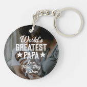 世界一のパパ写真父の日 キーホルダー (裏面)