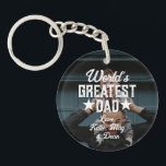 世界一のパパ写真父の日 キーホルダー<br><div class="desc">世界で最も偉大なパパフォトファーザーの日キーチェーン</div>