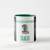 世界一のパパ父の日のマグ ツートーンマグカップ (中央)
