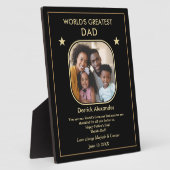 世界一のパパ父の日の写真カスタム フォトプラーク (側面)