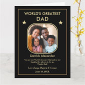 世界一のパパ父の日フォトビッグカスタム カード (黄色い花)