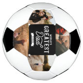 世界一のパパ父の日4写真コラージュ サッカーボール (回転)