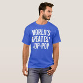 世界一のパパ+おじいちゃん 父の日 Tシャツ (正面フル)