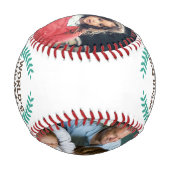 世界一のパパ – 父の日の写真野球 野球ボール (裏面)