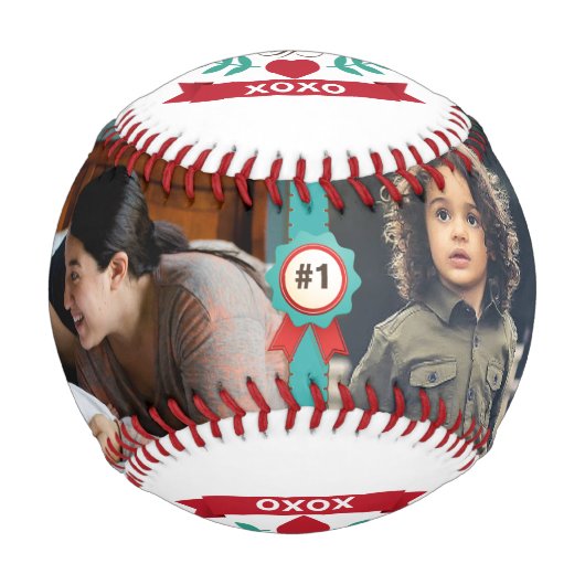 世界一のパパ – 父の日の写真野球 野球ボール (正面)