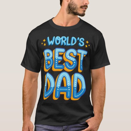 世界一のパパ 父の日ギフト お父さんへ お友達の父へ Tシャツ (正面)