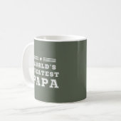 世界一のパパTシャツ コーヒーマグカップ (正面左)