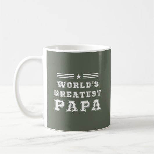 世界一のパパTシャツ コーヒーマグカップ (左)