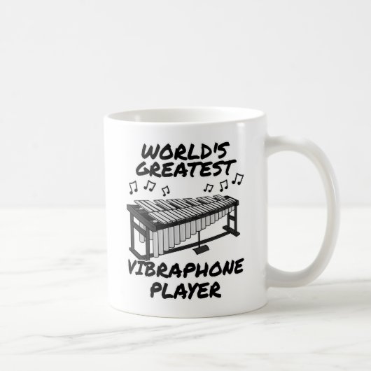 世界一のビブラホンおもしろい選手 コーヒーマグカップ (右)