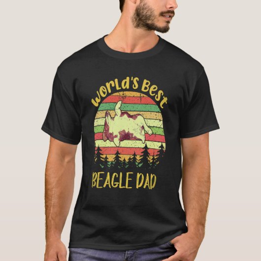 世界一のビーグルパパ ビーグル Tシャツ (正面)