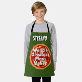 世界一のピザメーカーベーキングエプロン子供へ エプロン (着用した状態)
