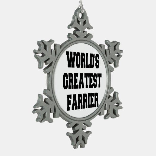 世界一のファリアー スノーフレークピューターオーナメント (左)