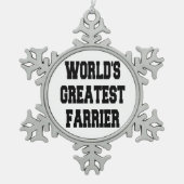 世界一のファリアー スノーフレークピューターオーナメント (正面)