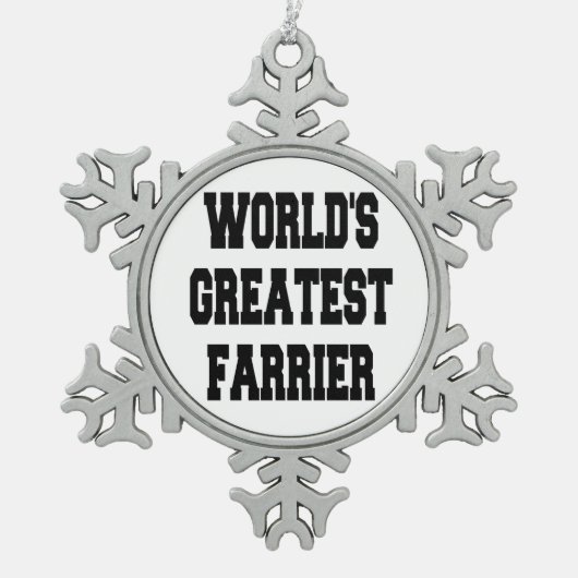 世界一のファリアー スノーフレークピューターオーナメント (正面)