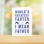 世界一のファーザー父の日カード カード<br><div class="desc">「世界で最も偉大なファーター…私は父を意味する」グリーティングカード。お前のおもしろい醜いパパに完璧な父のデイカード；)</div>