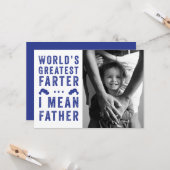 世界一のファーター父の日の写真 カード (正面/裏面インサイチュ)