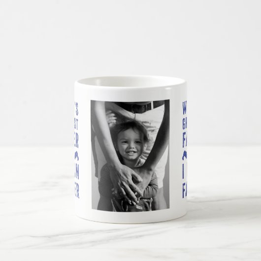 世界一のファーター父の日の写真 コーヒーマグカップ (中央)