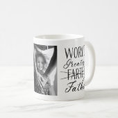 世界一のファーター父の日の写真 コーヒーマグカップ (正面右)